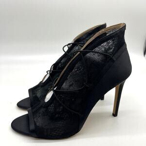 G.I.L.I. Women Heel Size 8 M Peep Toe Elastic Front Booties Kaarina Black